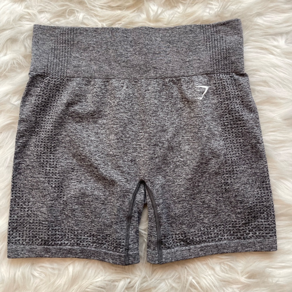 Gymshark Seamless High-Waist Bike Shorts in Heather Gray